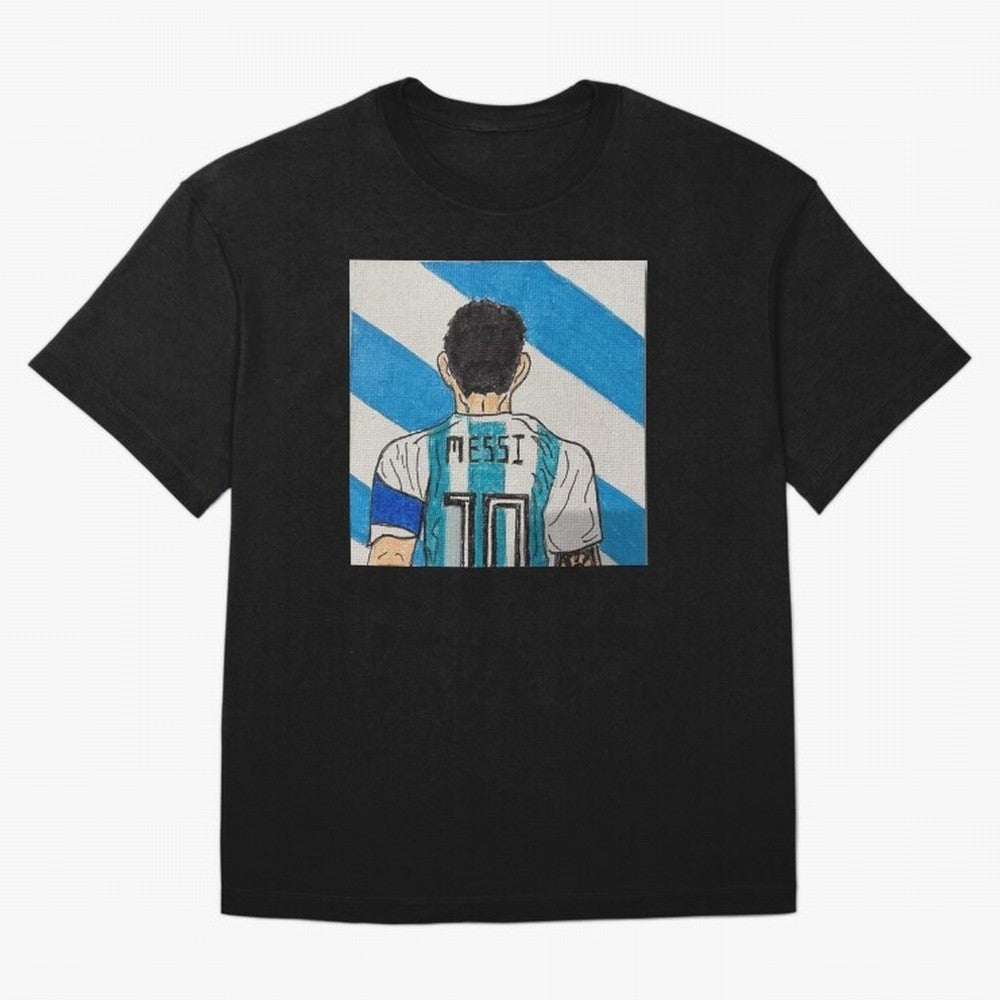 Messi Artwork Oversized T-Shirt Support Your Favorite Stars during FIFA World Cup 2026 Spirit, Filled with Argentina, France and Brazil, Neymar, Haaland and Cristiano Ronaldo, Tournament Hype, Historic Matchups, Family Viewing Parties and Global