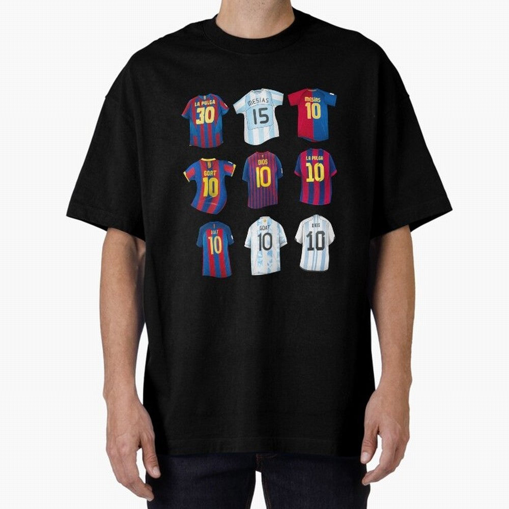 Messi Era Football Jerseys Oversized T-Shirt Bring the FIFA World Cup 2026 USA Canada Mexico Journey through Neymar, Haaland and Cristiano Ronaldo Highlights, France and Portugal Pride, Football Festival Excitement, Trophy Ambitions, Country