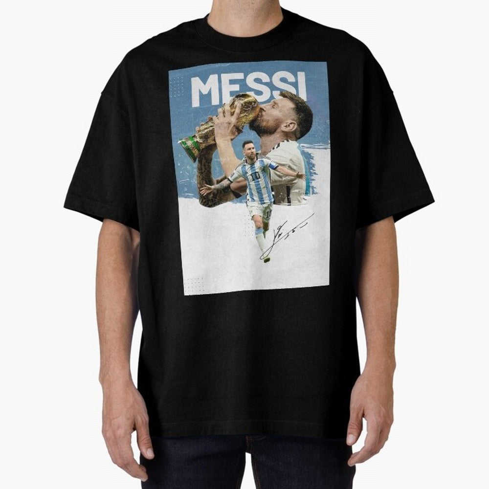 Messi Oversized T-Shirt Bring Trophy Dreams to FIFA World Cup 2026 Spirit, Centered on England, France and Netherlands, CR7, Championship Spirit, Famous Goals, Roaring Crowds and International Football Unity; Perfect for People Who Love Argentina,
