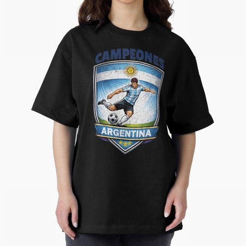 Argentina Vintage Soccer Badge - Campeones 3 Stars Essential T-Shirt Remember Iconic Moments from Global Football Passion for FIFA World Cup 2026, Inspired by Messi, CR7 and Mbappe, Brazil, Supporter Pride, Iconic Celebrations, Legendary Names and