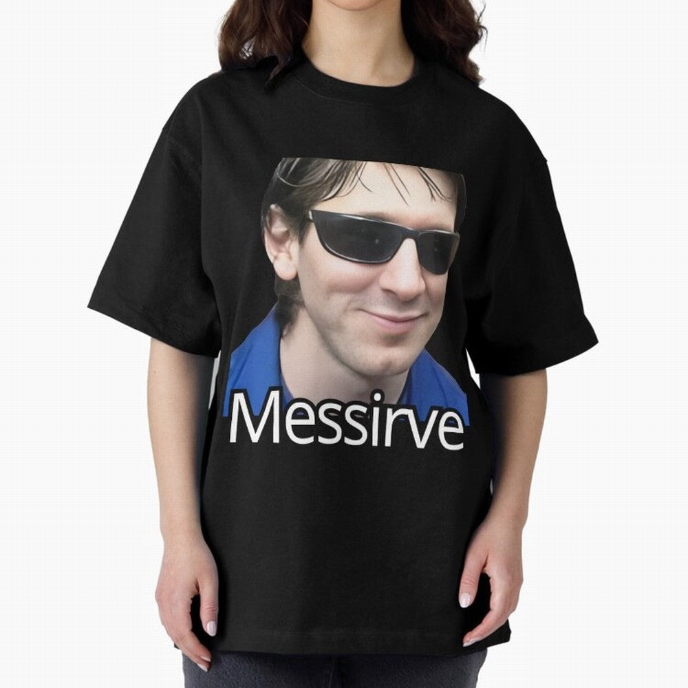 Messirve Football Meme Oversized T-Shirt Capture Stadium Memories from Match Day Hype around FIFA World Cup 2026, Haaland, France, Worldwide Fan Energy, Dramatic Goals, Stadium Lights and Championship Celebrations; Made for Collectors Who Enjoy