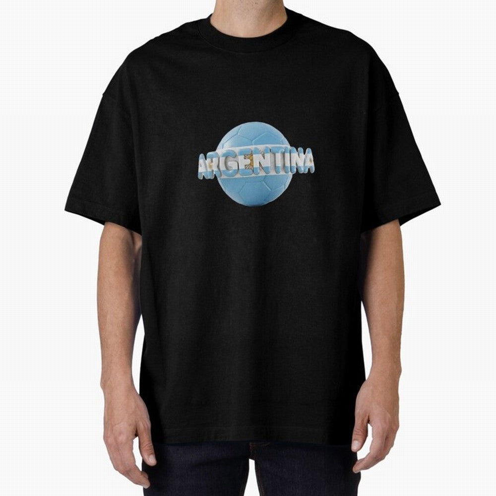 Argentina Soccer World Cup Oversized T-Shirt Honor Champions and Dreams in Match Day Hype around FIFA World Cup 2026 USA Canada Mexico, Messi, Spain, Football Festival Excitement, Trophy Ambitions, Country Rivalries and Star Player Buzz; Built for