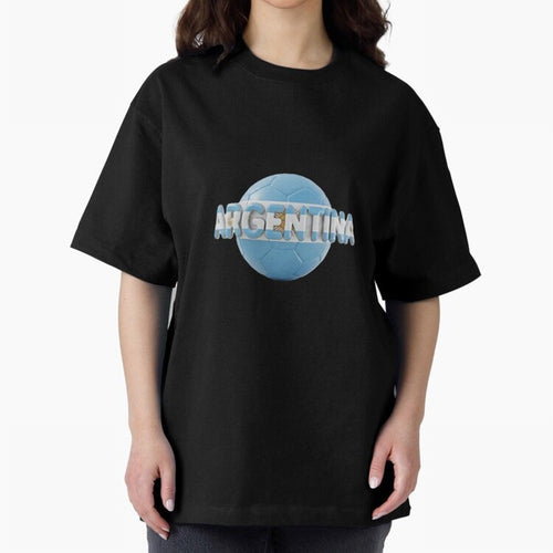 Argentina Soccer World Cup Oversized T-Shirt Honor Champions and Dreams in Match Day Hype around FIFA World Cup 2026 USA Canada Mexico, Messi, Spain, Football Festival Excitement, Trophy Ambitions, Country Rivalries and Star Player Buzz; Built for