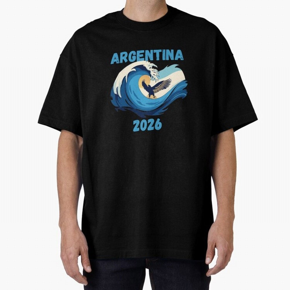 Camiseta y Calcoman¨ªa Argentina - Dise?o Bandera Albiceleste para Hinchas. Oversized T-Shirt Spotlight FIFA World Cup 2026 Group Stage Spirit, Highlighting England and Germany, Neymar, Goal Celebration Energy, Supporter Heritage, Football Icons