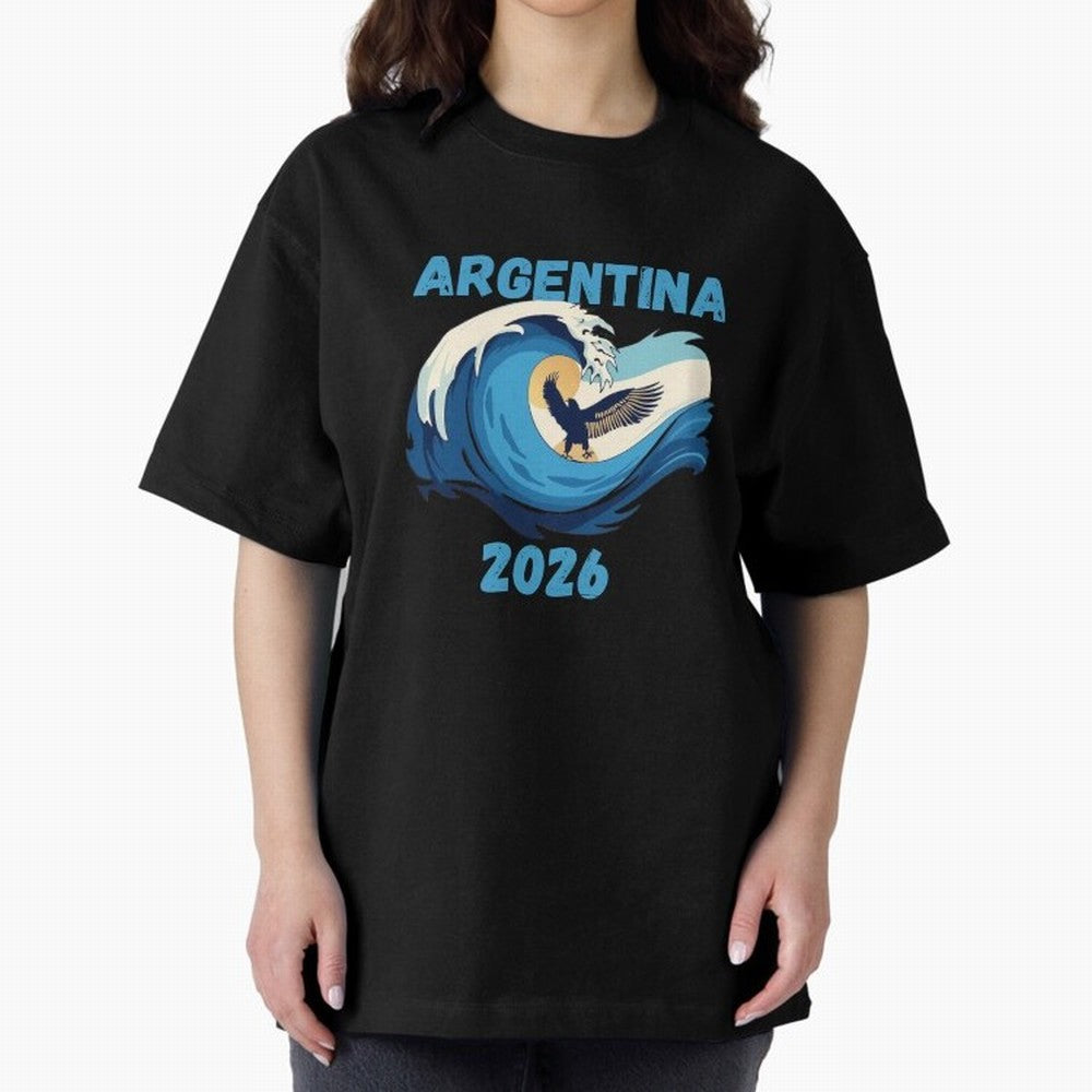 Camiseta y Calcoman¨ªa Argentina - Dise?o Bandera Albiceleste para Hinchas. Oversized T-Shirt Spotlight FIFA World Cup 2026 Group Stage Spirit, Highlighting England and Germany, Neymar, Goal Celebration Energy, Supporter Heritage, Football Icons