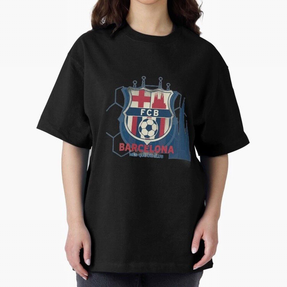 FCB Minimalist - Football Fan Design Oversized T-Shirt Celebrate Fan Culture around Global Football Passion for FIFA World Cup 2026 USA Canada Mexico, Connected to Haaland, Netherlands, Soccer Culture, Superstar Moments, National Team Dreams and