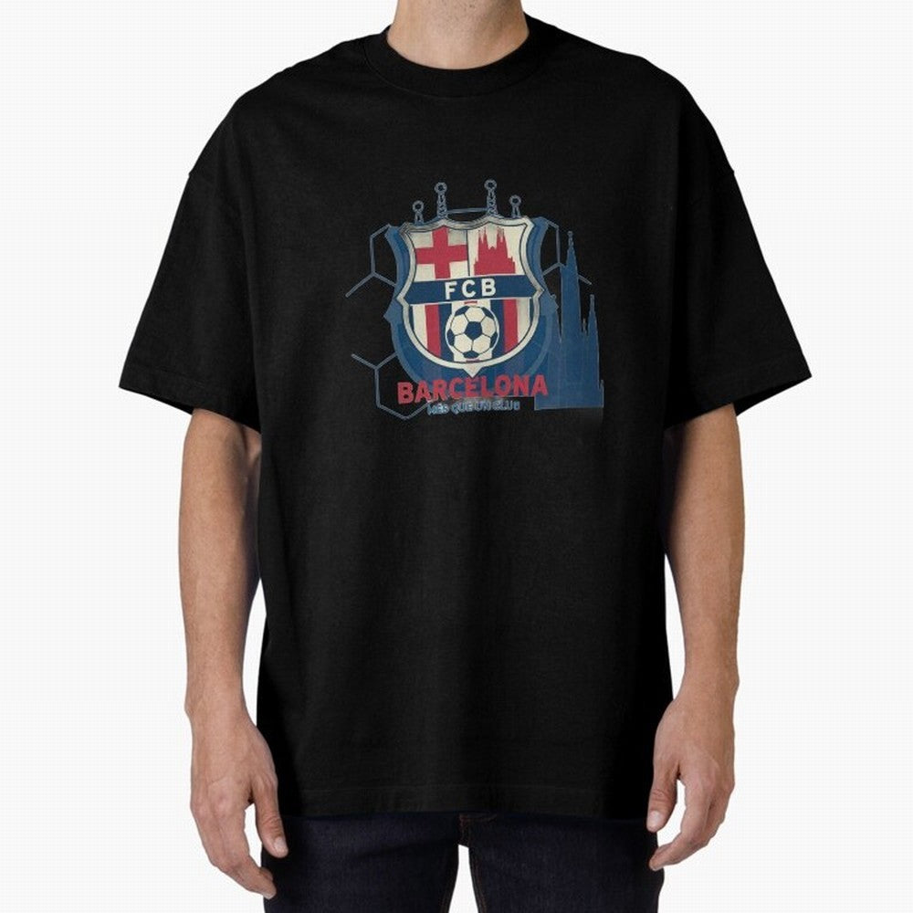 FCB Minimalist - Football Fan Design Oversized T-Shirt Celebrate Fan Culture around Global Football Passion for FIFA World Cup 2026 USA Canada Mexico, Connected to Haaland, Netherlands, Soccer Culture, Superstar Moments, National Team Dreams and