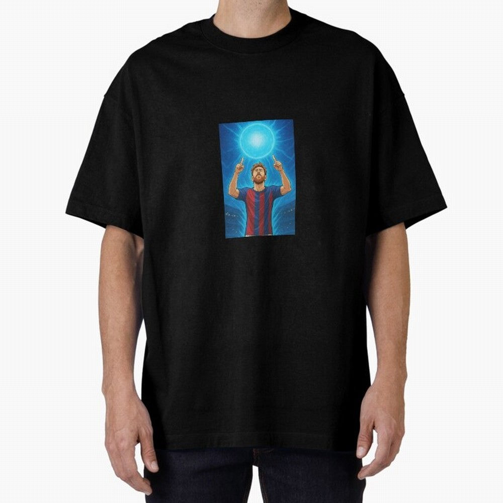 Barcelona Genkidama God Oversized T-Shirt Spotlight FIFA World Cup 2026 Group Stage with Haaland, Netherlands Energy, Retro Football Energy, Iconic Rivalries, Trophy Chase Drama and Stadium Atmosphere; Built for Supporters Chasing Trophy Dreams,