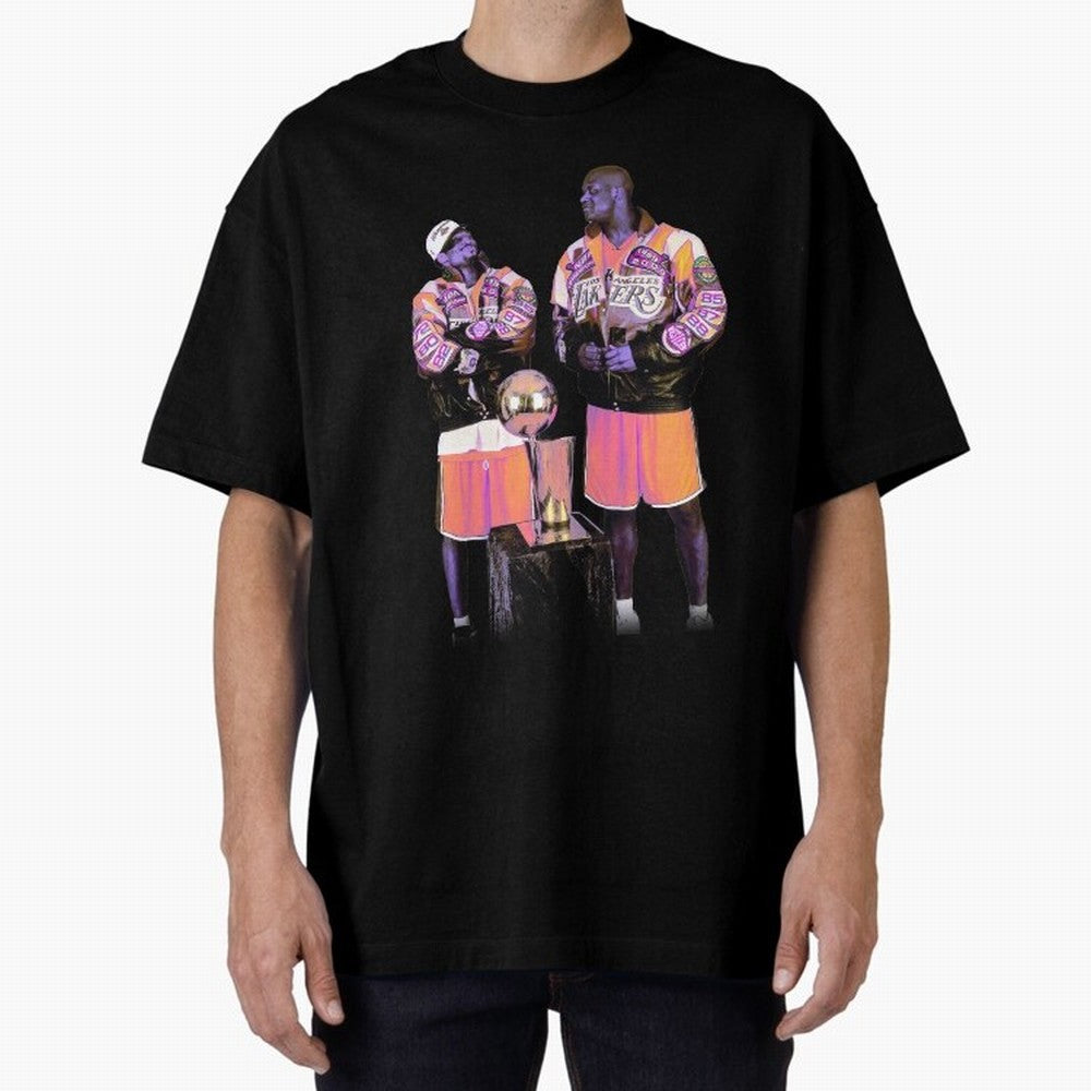 kobe Shaq Oversized T-Shirt Oversized T-Shirt Capture Stadium Memories from Global Football Passion for FIFA World Cup 2026 Group Stage, Capturing Haaland and Mbappe, Brazil, Portugal and Argentina, Vintage Soccer Flavor, Modern Football Stars,