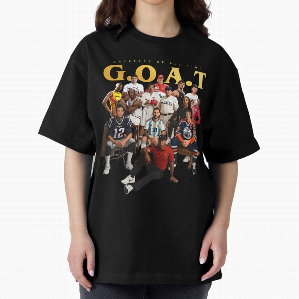 GOAT of all Sports Essential T-Shirt Bring Global Tournament Vibes to FIFA World Cup 2026 Filled with Cristiano Ronaldo, Brazil, Portugal and Argentina Energy, Fan Favorite Moments, National Team Passion, Big Match Drama and Soccer History; Ideal