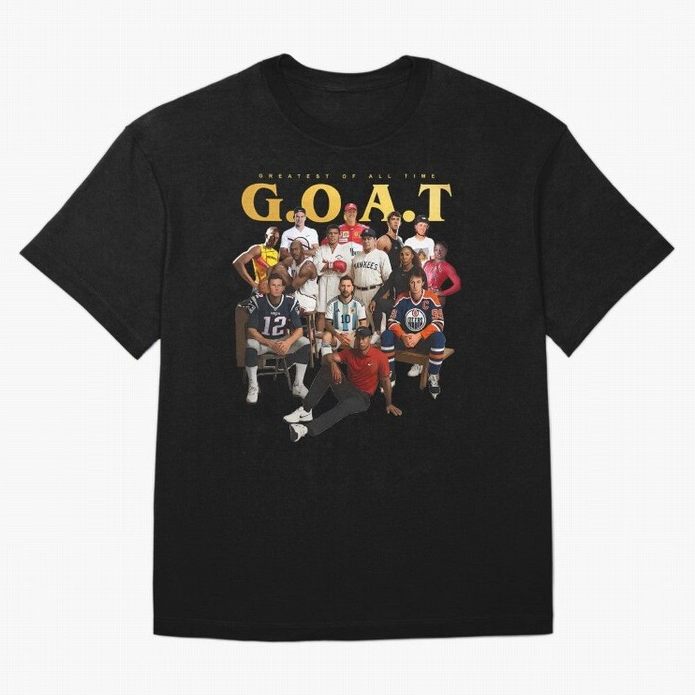 GOAT of all Sports Essential T-Shirt Bring Global Tournament Vibes to FIFA World Cup 2026 Filled with Cristiano Ronaldo, Brazil, Portugal and Argentina Energy, Fan Favorite Moments, National Team Passion, Big Match Drama and Soccer History; Ideal