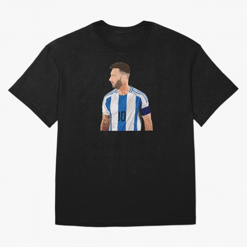 Messi em pintura digital Classic T-Shirt Remember Iconic Moments from the FIFA World Cup 2026 Journey through Messi Highlights, Argentina Pride, Match Day Excitement, Supporter Culture, Golden Goals and Global Football Passion; Built for Supporters
