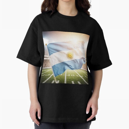 Argentina Flag 3D Football Design ¨C Supporters Argentina Classic T-Shirt Experience FIFA World Cup 2026 USA Canada Mexico for Fans of CR7 and Messi and England and Germany, Bringing Goal Celebration Energy, Supporter Heritage, Football Icons and
