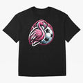 Flamingo & Soccer Fusion Classic T-Shirt Feel the Heartbeat of Match Day Hype around FIFA World Cup 2026, Messi, Neymar and Mbappe, Netherlands, Stadium Memories, Football Loyalty, International Chants and Championship Tradition; Ideal for