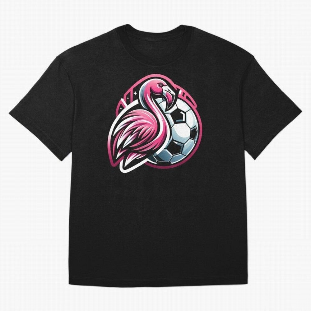 Flamingo & Soccer Fusion Classic T-Shirt Feel the Heartbeat of Match Day Hype around FIFA World Cup 2026, Messi, Neymar and Mbappe, Netherlands, Stadium Memories, Football Loyalty, International Chants and Championship Tradition; Ideal for