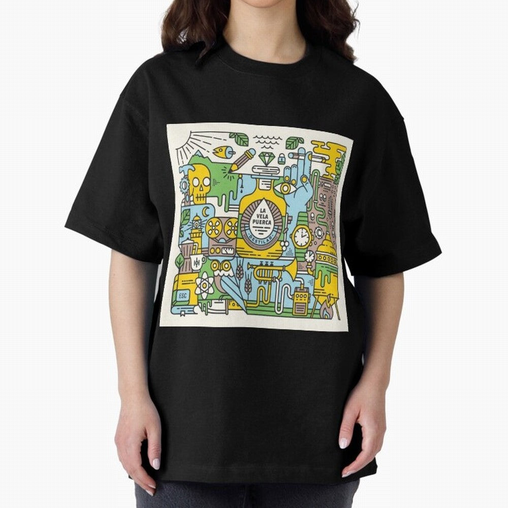 LA VELA PUERCA ROCK Oversized T-Shirt Bring a Vintage Feel to FIFA World Cup 2026 USA Canada Mexico Celebrating Haaland and Mbappe, France Energy, Football Festival Excitement, Trophy Ambitions, Country Rivalries and Star Player Buzz; Perfect for