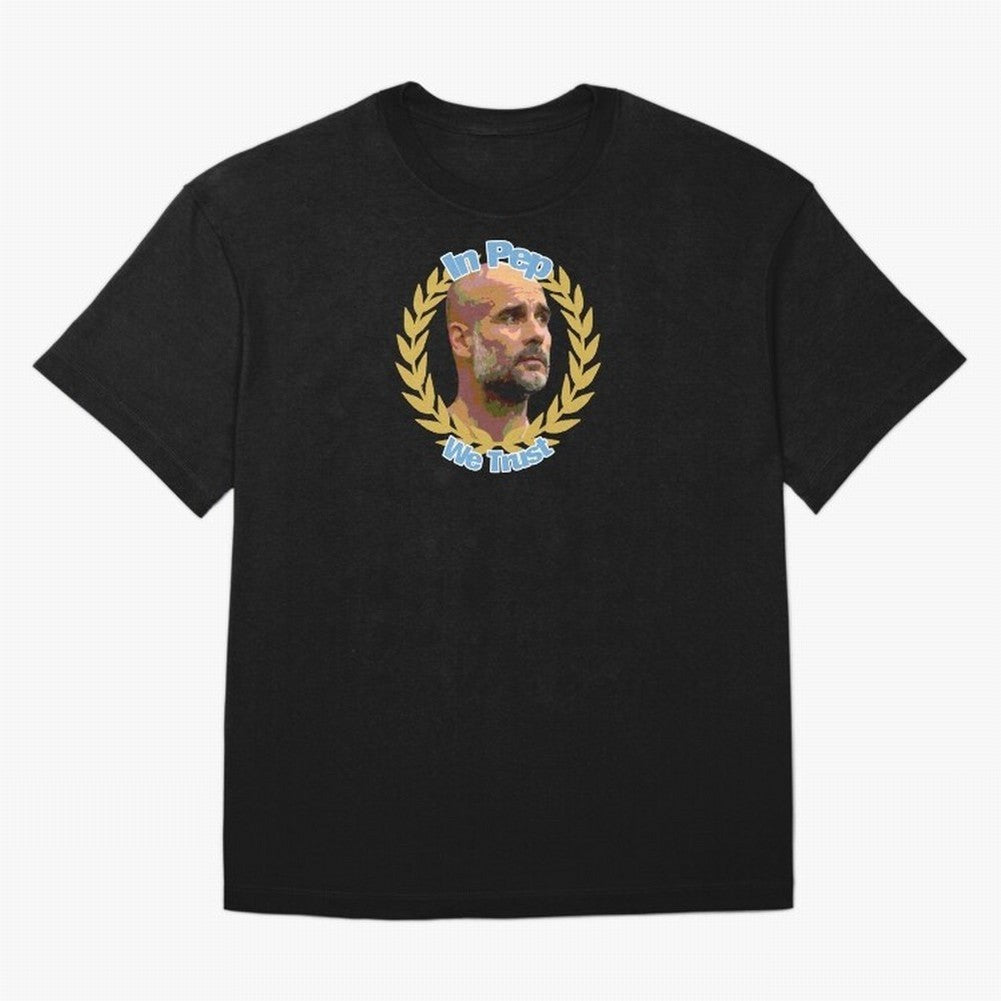 Manchester City - In Pep We Trust Classic T-Shirt Relive the Noise and Pride of Match Day Hype around FIFA World Cup 2026 USA Canada Mexico, Messi, CR7 and Mbappe, Argentina and Brazil, Retro Football Energy, Iconic Rivalries, Trophy Chase Drama