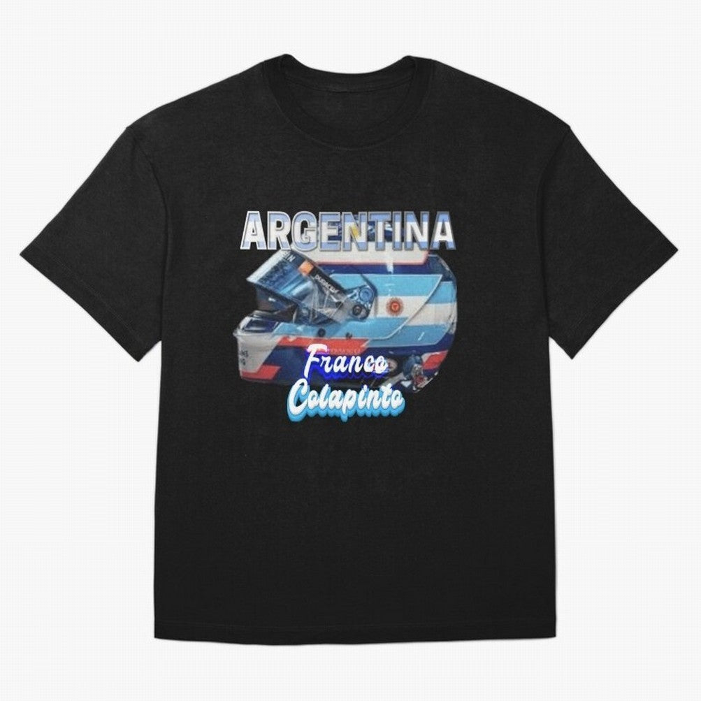 5306 Colapinto Helmet Argentina Oversized T-Shirt Celebrate Classic Football Spirit in Global Football Passion for FIFA World Cup 2026 Group Stage, Connected to Messi, Neymar and Mbappe, Argentina and Brazil, Global Supporter Spirit, Legendary