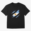 Argentina Tearing a New One Oversized T-Shirt Keep the Match Day Mood of Global Football Passion for FIFA World Cup 2026 USA Canada Mexico, Capturing Messi, Neymar and Mbappe, France and Portugal, Championship Spirit, Famous Goals, Roaring Crowds
