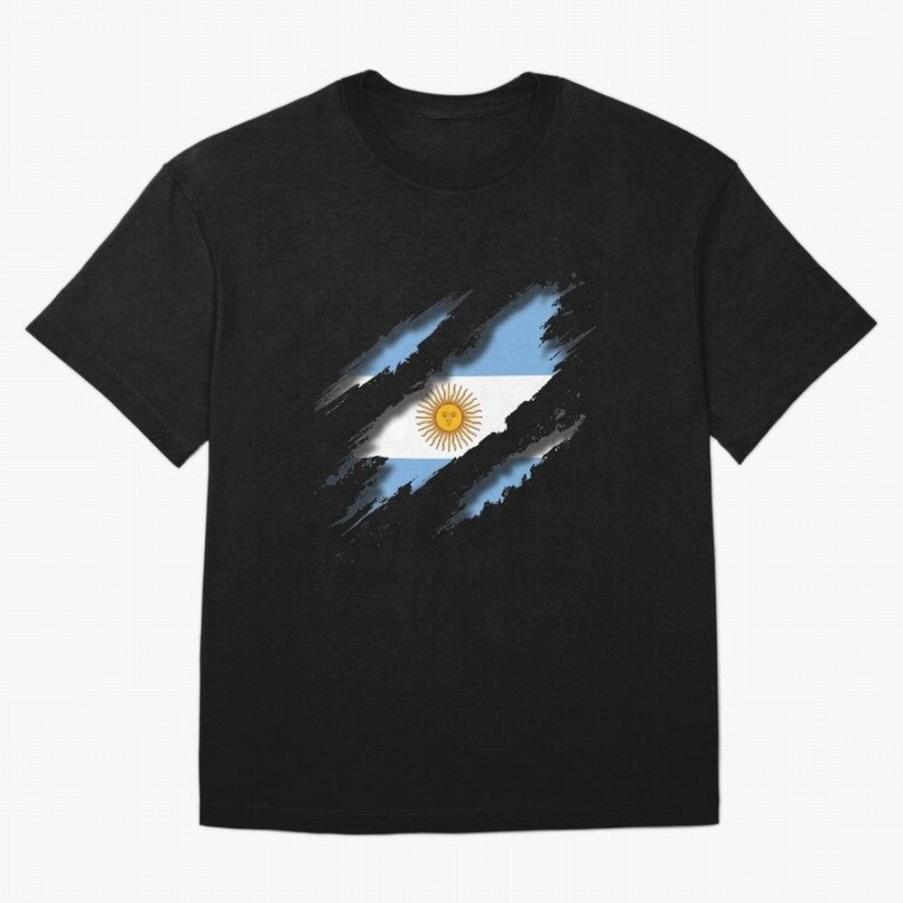 Argentina Tearing a New One Oversized T-Shirt Keep the Match Day Mood of Global Football Passion for FIFA World Cup 2026 USA Canada Mexico, Capturing Messi, Neymar and Mbappe, France and Portugal, Championship Spirit, Famous Goals, Roaring Crowds