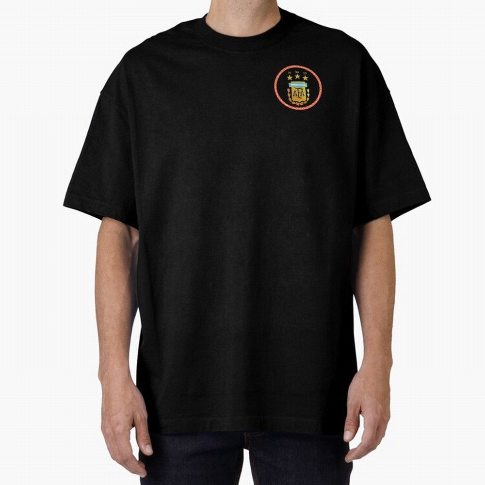 AFA ARGENTINA CHAMPION 2022 Oversized T-Shirt Celebrate Fan Culture around Global Football Passion for FIFA World Cup 2026, Made for Messi, Brazil, Fan Favorite Moments, National Team Passion, Big Match Drama and Soccer History; Made for Die Hard