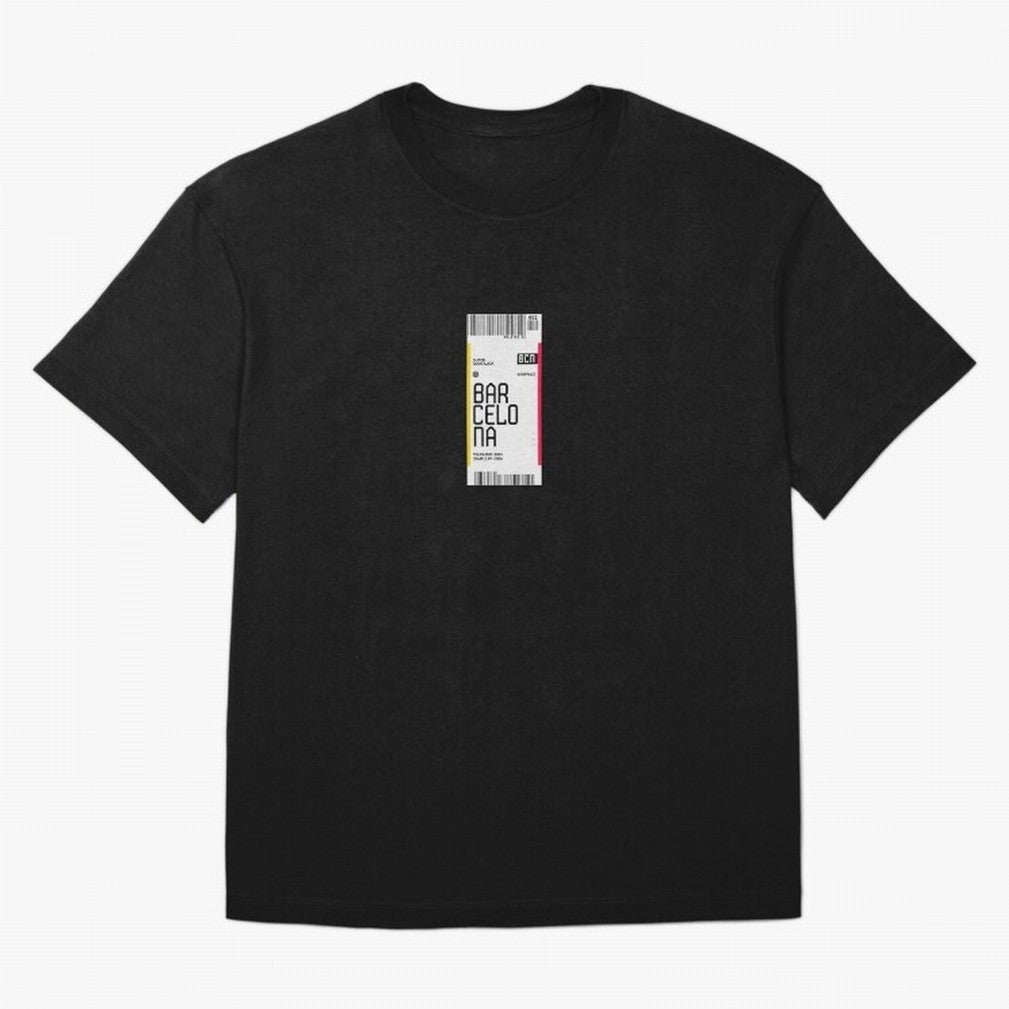 Barcelona Boarding Pass Sparin Travel Ticket Classic T-Shirt Make Your Look Match the FIFA World Cup 2026 Journey through CR7 and Messi Highlights, England Pride, Football Festival Excitement, Trophy Ambitions, Country Rivalries and Star Player