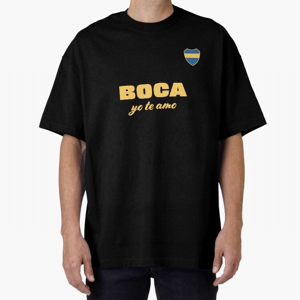 BOCA JUNIORS I LOVE YOU Fitted V-Neck T-Shirt Relive the FIFA World Cup 2026 Journey through Haaland and Mbappe Highlights, Argentina Pride, Worldwide Fan Energy, Dramatic Goals, Stadium Lights and Championship Celebrations; Perfect for People Who