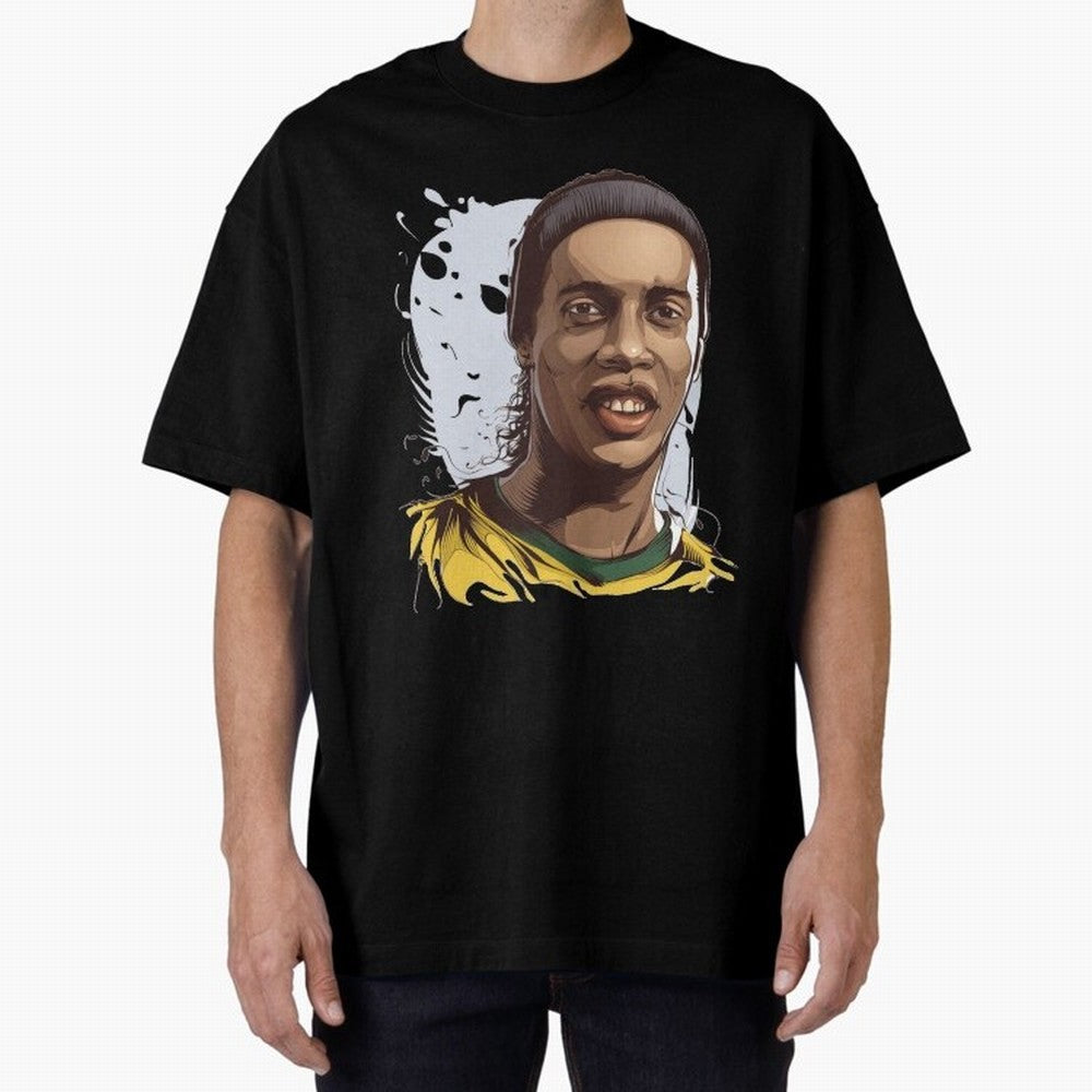 Illustration Ronaldinho Art Classic T-Shirt Join the Countdown to FIFA World Cup 2026 Spirit, Filled with Portugal, Spain and Germany, Neymar, Haaland and Cristiano Ronaldo, Tournament Hype, Historic Matchups, Family Viewing Parties and Global