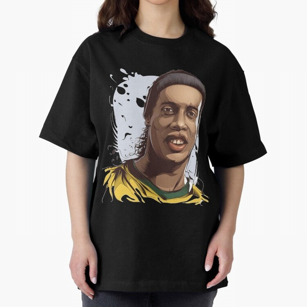 Illustration Ronaldinho Art Classic T-Shirt Join the Countdown to FIFA World Cup 2026 Spirit, Filled with Portugal, Spain and Germany, Neymar, Haaland and Cristiano Ronaldo, Tournament Hype, Historic Matchups, Family Viewing Parties and Global