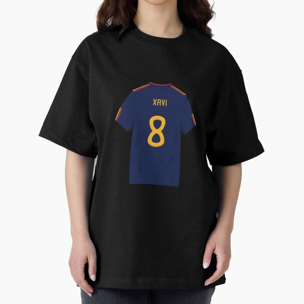 Xavi World Cup 2010 Jersey Oversized T-Shirt Experience the Global Stage of Match Day Hype around FIFA World Cup 2026 USA Canada Mexico, Mbappe, Portugal, Soccer Culture, Superstar Moments, National Team Dreams and Competitive Fire; Perfect for