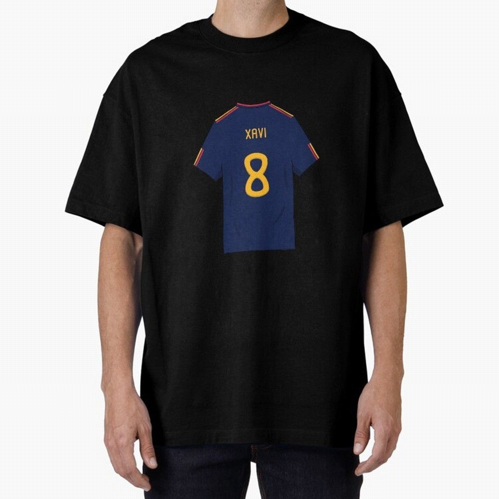 Xavi World Cup 2010 Jersey Oversized T-Shirt Experience the Global Stage of Match Day Hype around FIFA World Cup 2026 USA Canada Mexico, Mbappe, Portugal, Soccer Culture, Superstar Moments, National Team Dreams and Competitive Fire; Perfect for