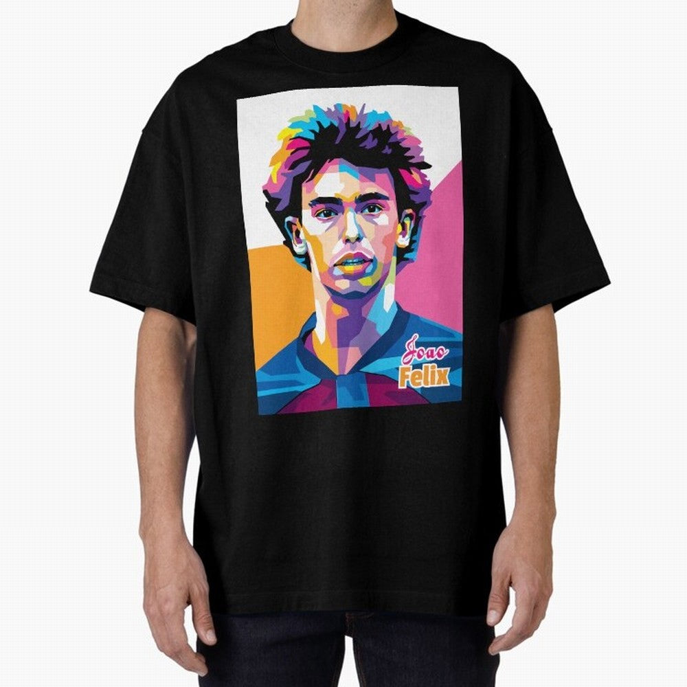Joao Felix in WPAP Style Oversized T-Shirt Honor the Beautiful Game during the FIFA World Cup 2026 Group Stage Journey through CR7 Highlights, France Pride, Vintage Soccer Flavor, Modern Football Stars, National Flags and Final Night Emotion; Ideal