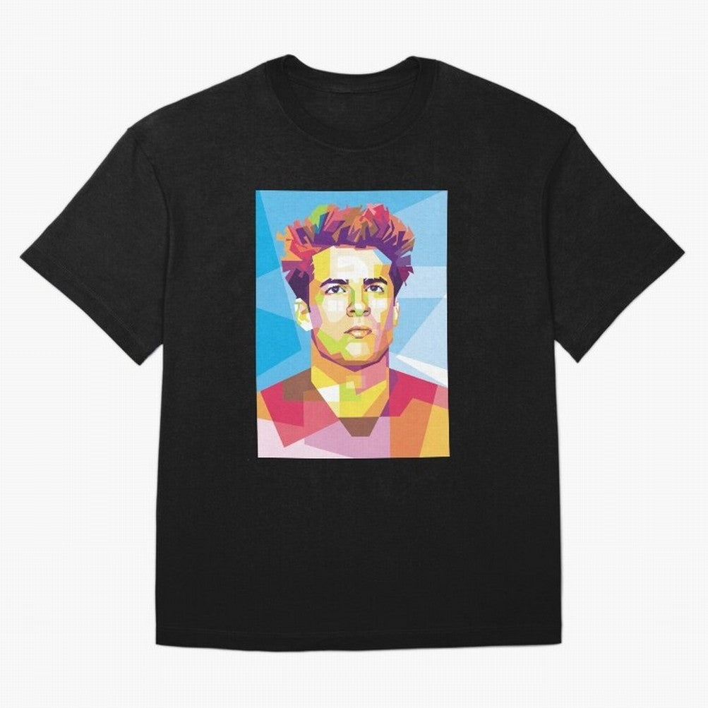 Riqui Puig in Pop Art Portrait Style Classic T-Shirt Celebrate Golden Goal Energy in FIFA World Cup 2026 Group Stage for Fans of Messi and Cristiano Ronaldo and Argentina, Bringing Match Day Excitement, Supporter Culture, Golden Goals and Global