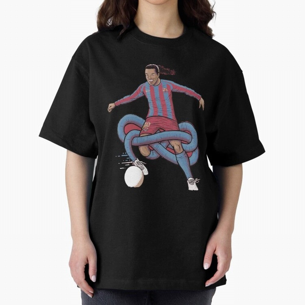 Ronaldinho Oversized T-Shirt Elevate FIFA World Cup 2026 USA Canada Mexico Spirit, Centered on Argentina, France and Brazil, Haaland, Tournament Hype, Historic Matchups, Family Viewing Parties and Global Sports Pride; Created for Match Day Parties,