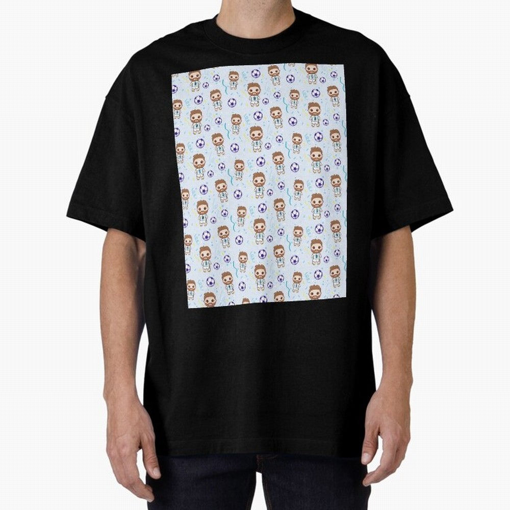 Football Player Pattern Graphic T-Shirt Relive the Noise and Pride of FIFA World Cup 2026 USA Canada Mexico for Fans of Cristiano Ronaldo and Spain, Bringing Championship Spirit, Famous Goals, Roaring Crowds and International Football Unity; Made