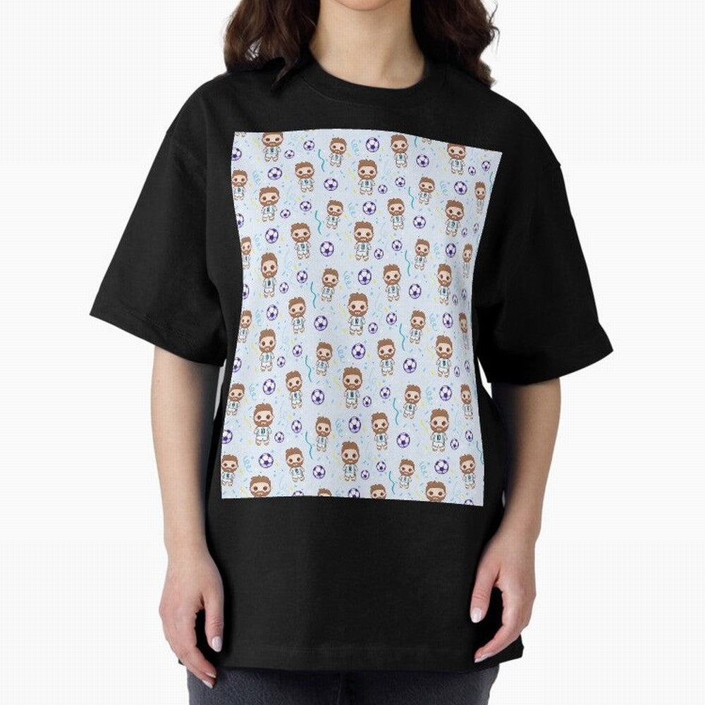 Football Player Pattern Graphic T-Shirt Relive the Noise and Pride of FIFA World Cup 2026 USA Canada Mexico for Fans of Cristiano Ronaldo and Spain, Bringing Championship Spirit, Famous Goals, Roaring Crowds and International Football Unity; Made