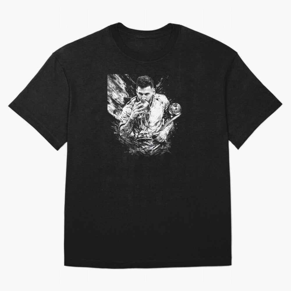 Eternal Glory ¨C Inked Champion Tribute Messi Premium T-Shirt Celebrate Unforgettable Nights in Global Football Passion for FIFA World Cup 2026 USA Canada Mexico, Built around Messi, Neymar and Mbappe, England, Soccer Culture, Superstar Moments,