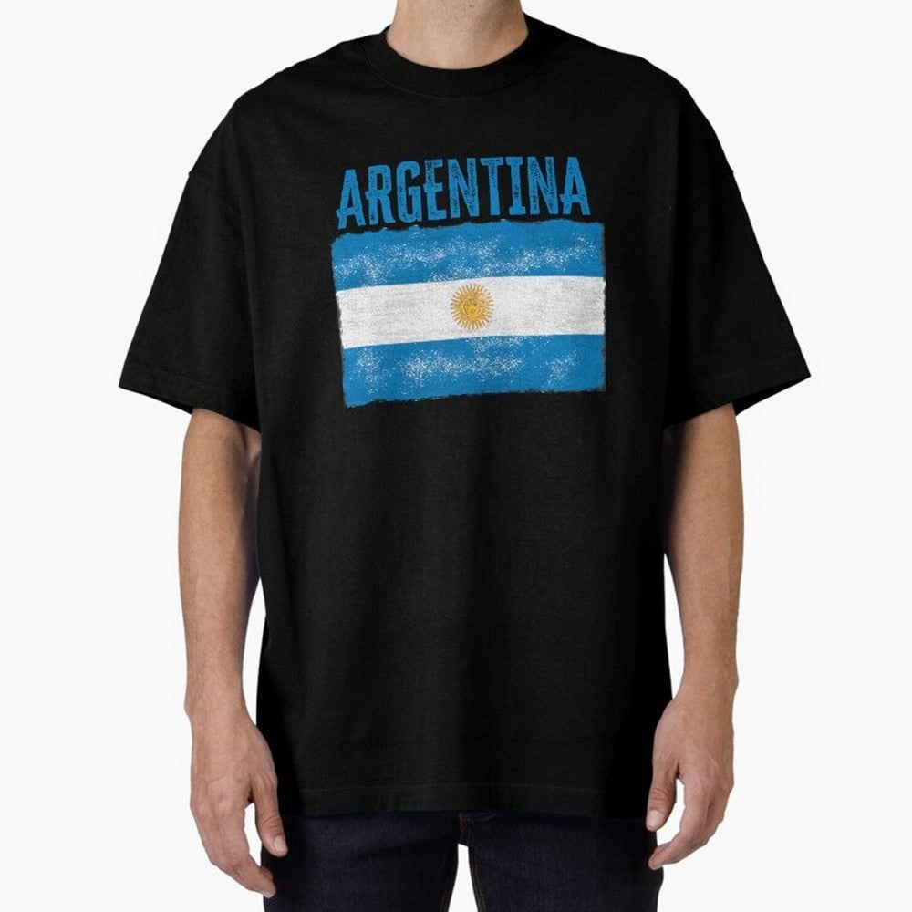 Argentina Oversized T-Shirt Celebrate Soccer Greatness during FIFA World Cup 2026 for Fans of Cristiano Ronaldo and England and Germany, Bringing Football History, Final Match Energy, Crowd Noise and Once in a Lifetime Moments; Created for Match