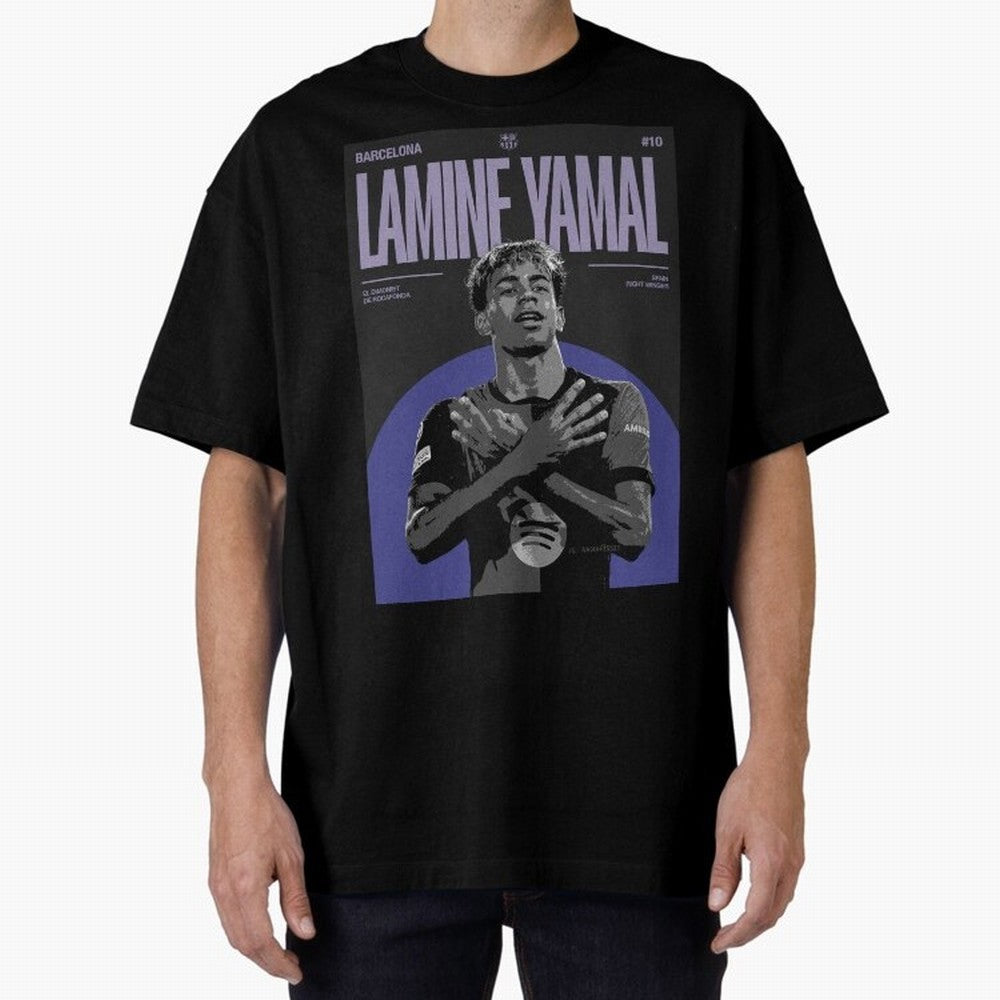 Lamine Yamal Barcelona Poster HD Premium T-Shirt Celebrate the Next Chapter of FIFA World Cup 2026 USA Canada Mexico for Fans of Messi and Brazil, Bringing Global Supporter Spirit, Legendary Goals, National Colors and Tournament Celebration; Made