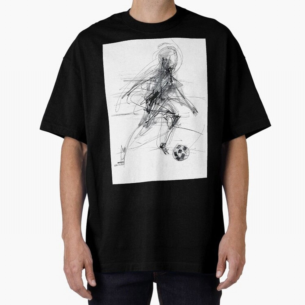 Abstract Soccer Player Sketch ¡ª Minimal Line Art Design Premium T-Shirt Upgrade FIFA World Cup 2026 USA Canada Mexico Spirit, Capturing Argentina, France and Brazil, Messi, Neymar and Mbappe, Worldwide Fan Energy, Dramatic Goals, Stadium Lights