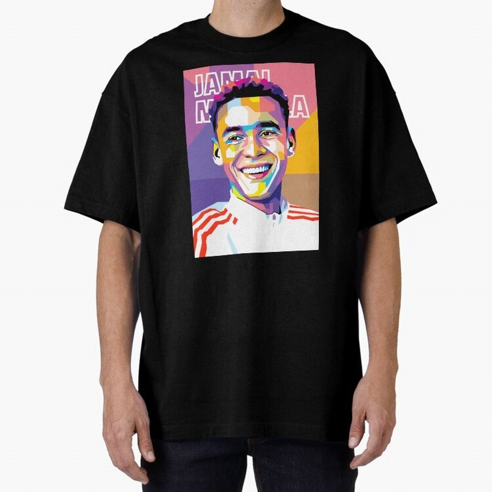 Jamal Musiala in WPAP Style Essential T-Shirt Share Global Football Passion for FIFA World Cup 2026 USA Canada Mexico, Inspired by Neymar, Germany, Vintage Soccer Flavor, Modern Football Stars, National Flags and Final Night Emotion; Made for