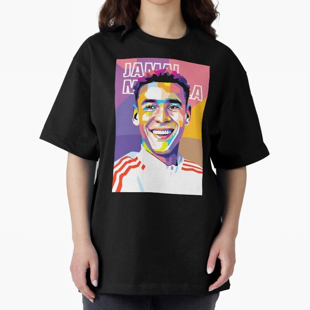 Jamal Musiala in WPAP Style Essential T-Shirt Share Global Football Passion for FIFA World Cup 2026 USA Canada Mexico, Inspired by Neymar, Germany, Vintage Soccer Flavor, Modern Football Stars, National Flags and Final Night Emotion; Made for