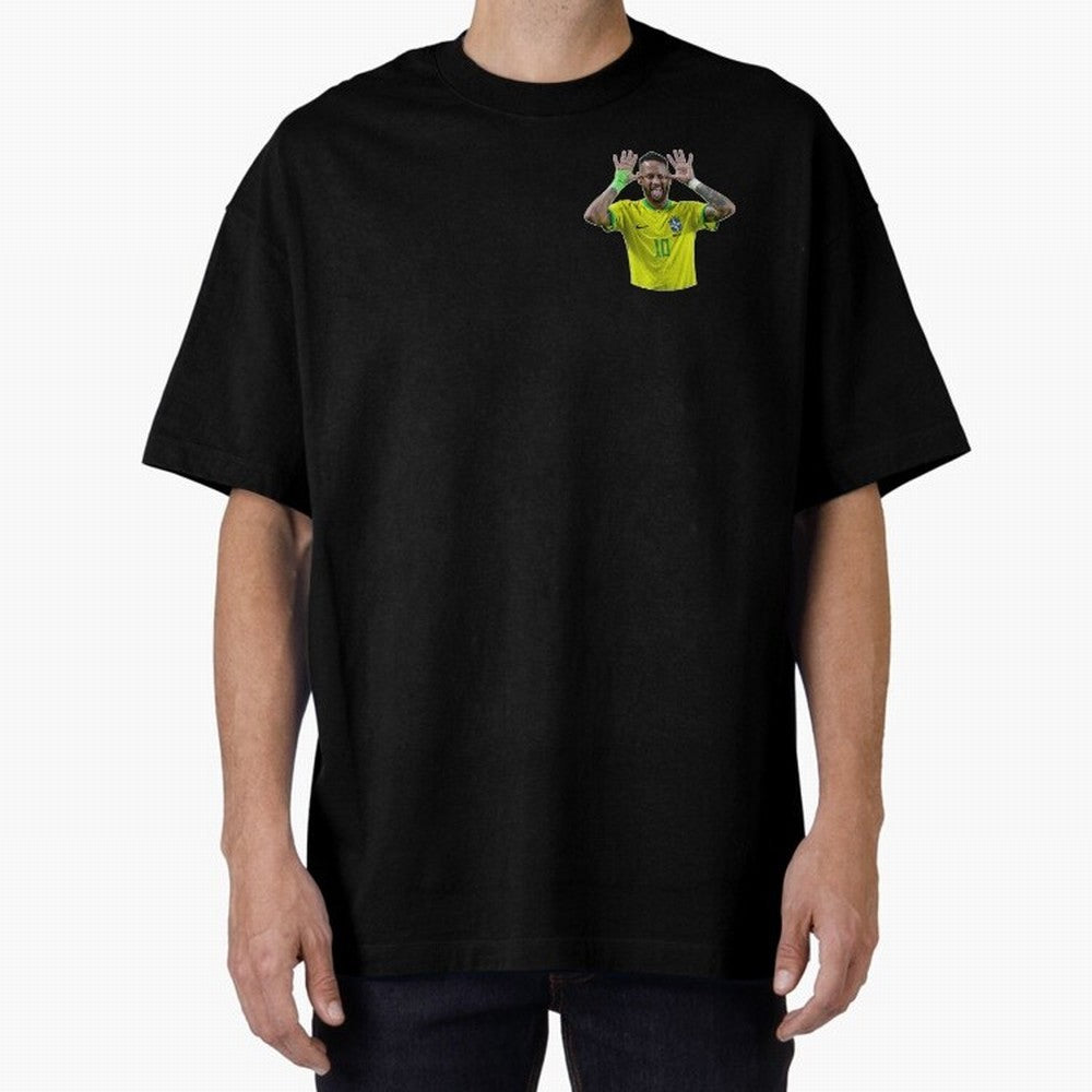 Neymar Oversized T-Shirt Experience Global Football Passion for FIFA World Cup 2026 USA Canada Mexico, Connected to CR7, Argentina, France and Brazil, Tournament Hype, Historic Matchups, Family Viewing Parties and Global Sports Pride; Perfect for