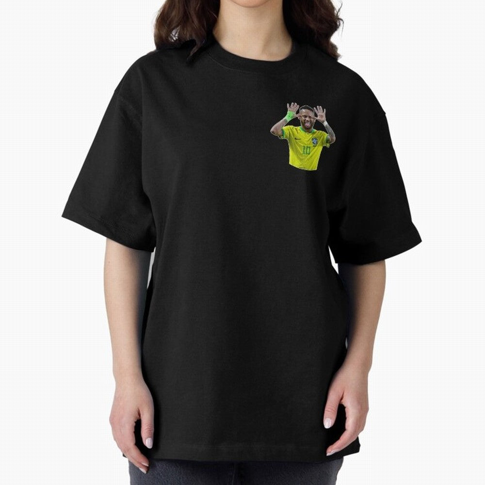 Neymar Oversized T-Shirt Experience Global Football Passion for FIFA World Cup 2026 USA Canada Mexico, Connected to CR7, Argentina, France and Brazil, Tournament Hype, Historic Matchups, Family Viewing Parties and Global Sports Pride; Perfect for