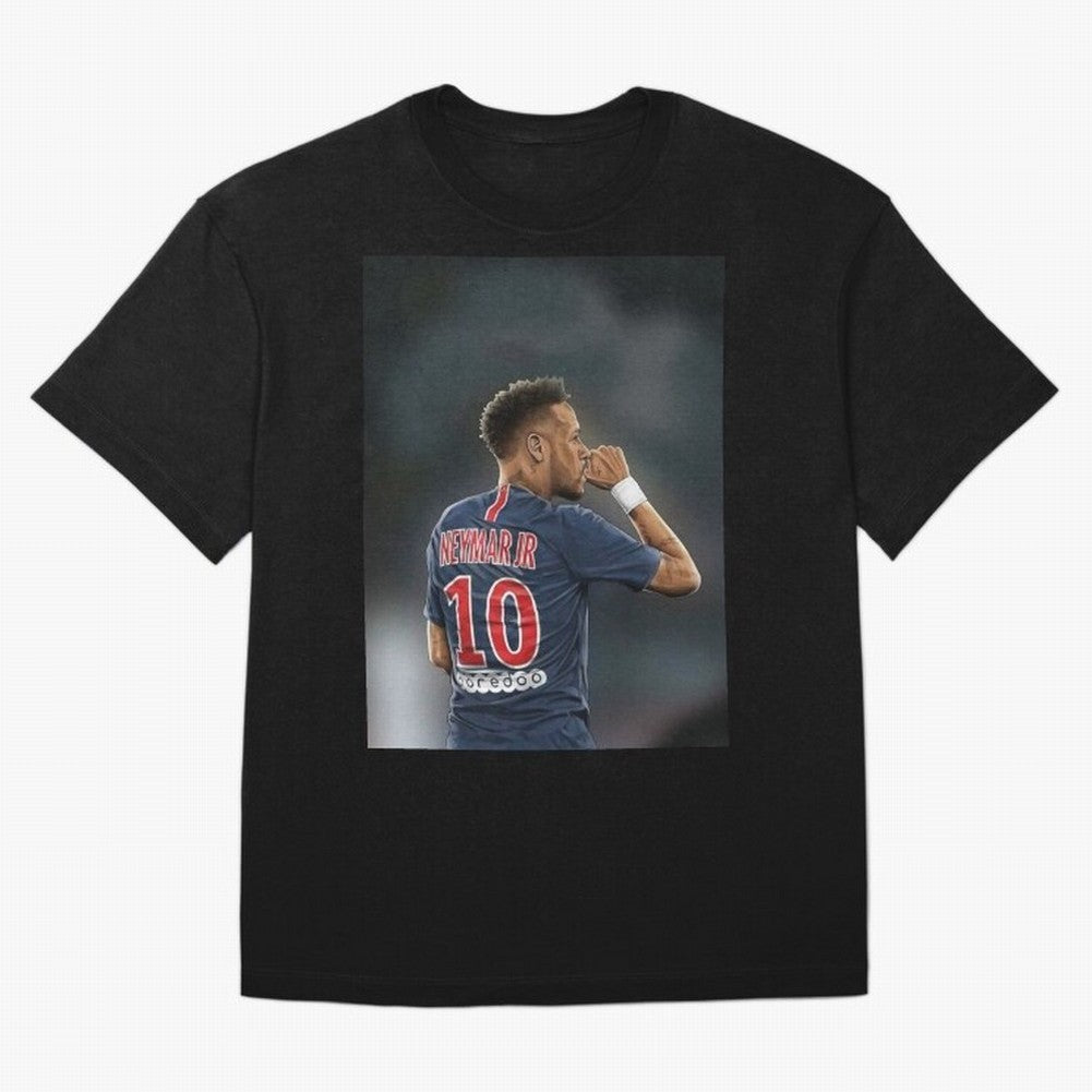 Neymar Watercolor Art Oversized T-Shirt Celebrate Soccer Greatness during FIFA World Cup 2026 Celebrating Haaland and Mbappe, Brazil Energy, Vintage Soccer Flavor, Modern Football Stars, National Flags and Final Night Emotion; Ideal for Fans Who