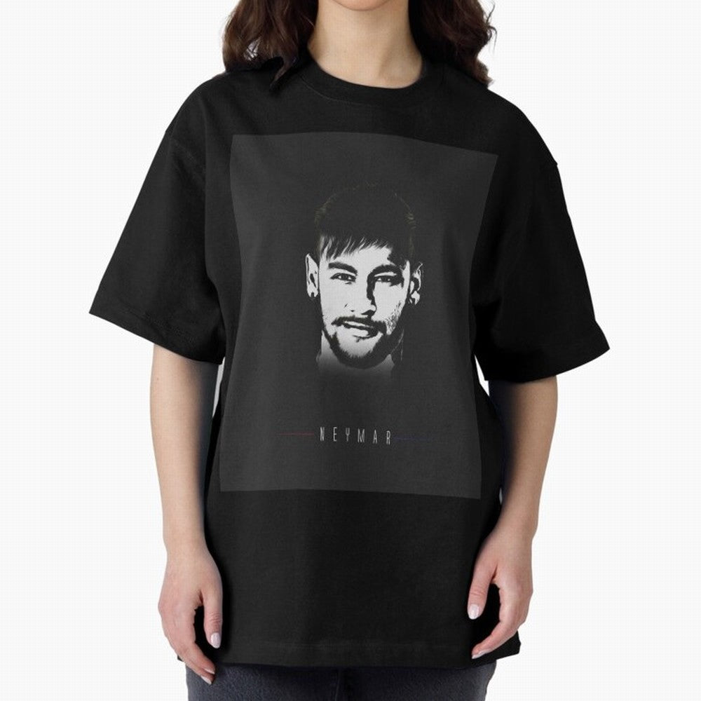 Designs by Neymar Illustration Classic T-Shirt Keep the Match Day Mood of Global Football Passion for FIFA World Cup 2026 USA Canada Mexico, Capturing Messi, Neymar and Mbappe, France and Portugal, Championship Spirit, Famous Goals, Roaring Crowds