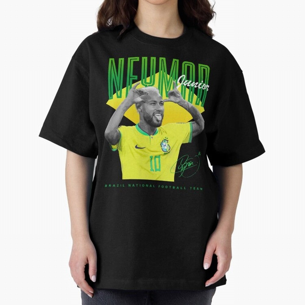 Neymar Jr. Oversized T-Shirt Feel the Trophy Chase of Global Football Passion for FIFA World Cup 2026 USA Canada Mexico, Capturing Haaland, England, France and Netherlands, Worldwide Fan Energy, Dramatic Goals, Stadium Lights and Championship