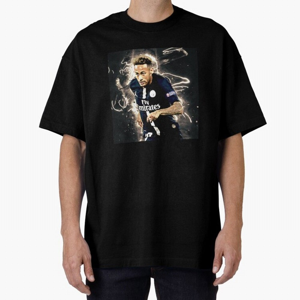 Neymar Run Oversized T-Shirt Refresh FIFA World Cup 2026 Driven by Messi, Neymar and Mbappe, Germany Energy, Sports Nostalgia, International Competition, Famous Players and Unforgettable Victories; Created for Match Day Parties, Soccer Gifts, Fan