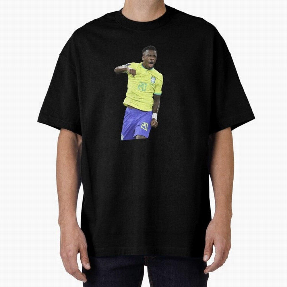 Vinicius Junior Classic T-Shirt Show Love for Legendary Goals in Match Day Hype around FIFA World Cup 2026 Group Stage, Messi and Cristiano Ronaldo, England, France and Netherlands, Sports Nostalgia, International Competition, Famous Players and