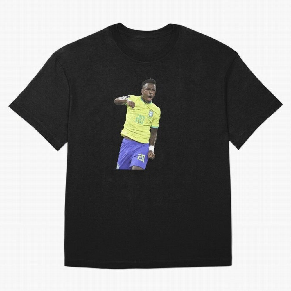 Vinicius Junior Classic T-Shirt Show Love for Legendary Goals in Match Day Hype around FIFA World Cup 2026 Group Stage, Messi and Cristiano Ronaldo, England, France and Netherlands, Sports Nostalgia, International Competition, Famous Players and